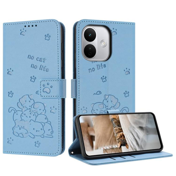 Funda de cuero para teléfono con gatito en relieve y cordón, For Redmi 15a 5G, For Redmi A7 Pro 4G 171mm, For Redmi Turbo 5 Max / Poco X8 Pro Max, For Redmi Turbo 5 / Poco X8 Pro 5G, For Redmi Note 15 Pro+ 5G Global 163.3mm                             ...