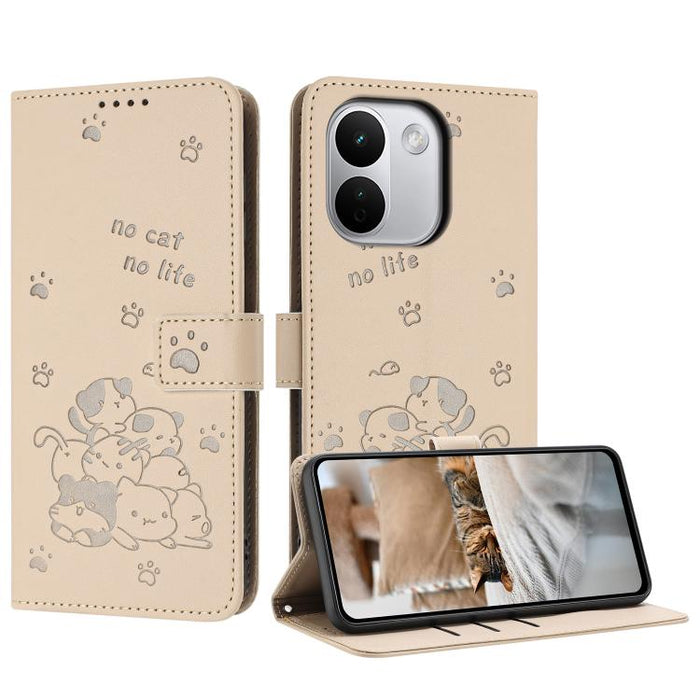 Funda de cuero para teléfono con gatito en relieve y cordón, For Redmi 15a 5G, For Redmi A7 Pro 4G 171mm, For Redmi Turbo 5 Max / Poco X8 Pro Max, For Redmi Turbo 5 / Poco X8 Pro 5G, For Redmi Note 15 Pro+ 5G Global 163.3mm                             ...