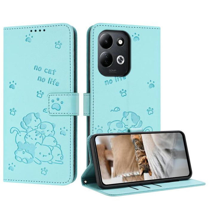 Funda de cuero para teléfono con gatito en relieve y cordón, For Redmi 15a 5G, For Redmi A7 Pro 4G 171mm, For Redmi Turbo 5 Max / Poco X8 Pro Max, For Redmi Turbo 5 / Poco X8 Pro 5G, For Redmi Note 15 Pro+ 5G Global 163.3mm                             ...
