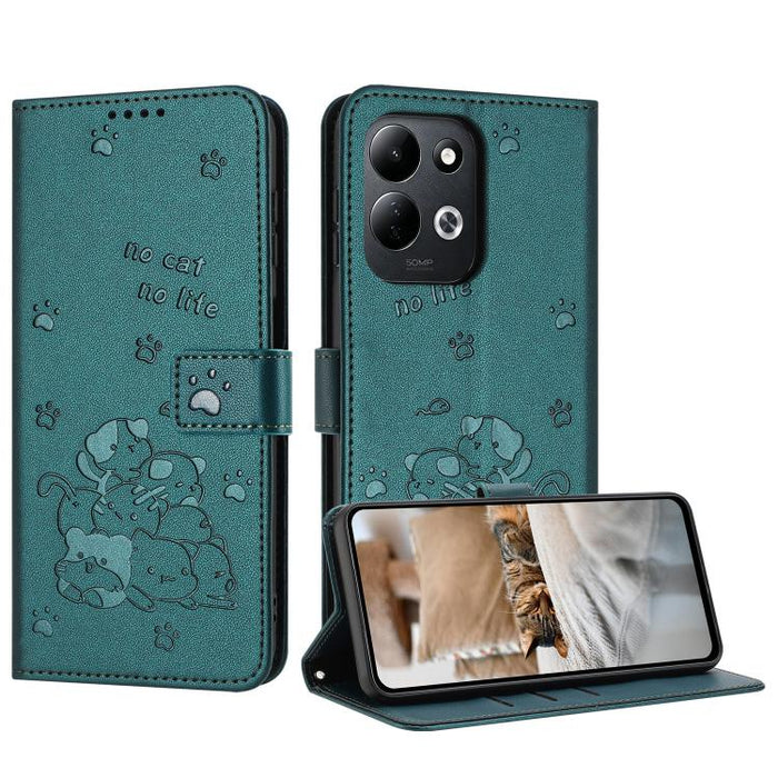 Funda de cuero para teléfono con gatito en relieve y cordón, For Redmi 15a 5G, For Redmi A7 Pro 4G 171mm, For Redmi Turbo 5 Max / Poco X8 Pro Max, For Redmi Turbo 5 / Poco X8 Pro 5G, For Redmi Note 15 Pro+ 5G Global 163.3mm                             ...