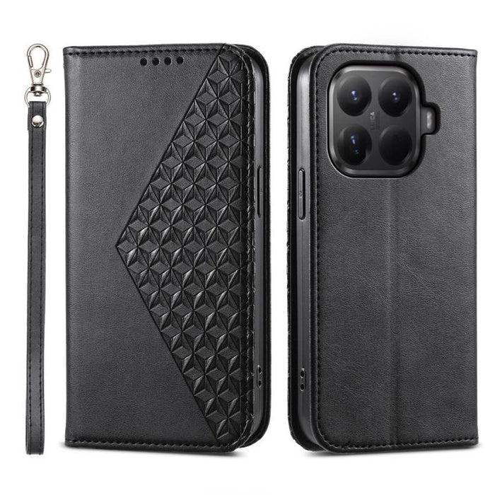 Funda de cuero magnética para teléfono con textura de becerro y cuadrícula cúbica, For Xiaomi 17 Max 5G, For Xiaomi 17T Pro 5G, For Xiaomi 17T 5G, For Xiaomi 17 Pro Max, For Xiaomi 17 Pro, For Xiaomi 17, For Xiaomi 15T Pro 5G, For Xiaomi 15T 5G        ...
