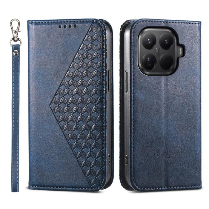 Funda de cuero magnética para teléfono con textura de becerro y cuadrícula cúbica, For Xiaomi 17 Max 5G, For Xiaomi 17T Pro 5G, For Xiaomi 17T 5G, For Xiaomi 17 Pro Max, For Xiaomi 17 Pro, For Xiaomi 17, For Xiaomi 15T Pro 5G, For Xiaomi 15T 5G        ...