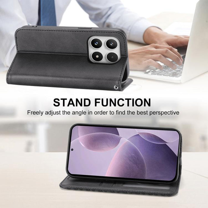 Funda de cuero magnética para teléfono con textura de becerro y cuadrícula cúbica, For Xiaomi 17 Max 5G, For Xiaomi 17T Pro 5G, For Xiaomi 17T 5G, For Xiaomi 17 Pro Max, For Xiaomi 17 Pro, For Xiaomi 17, For Xiaomi 15T Pro 5G, For Xiaomi 15T 5G        ...