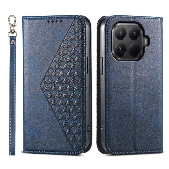 Funda de cuero magnética para teléfono con textura de becerro y cuadrícula cúbica, For Xiaomi 17 Max 5G, For Xiaomi 17T Pro 5G, For Xiaomi 17T 5G, For Xiaomi 17 Pro Max, For Xiaomi 17 Pro, For Xiaomi 17, For Xiaomi 15T Pro 5G, For Xiaomi 15T 5G        ...