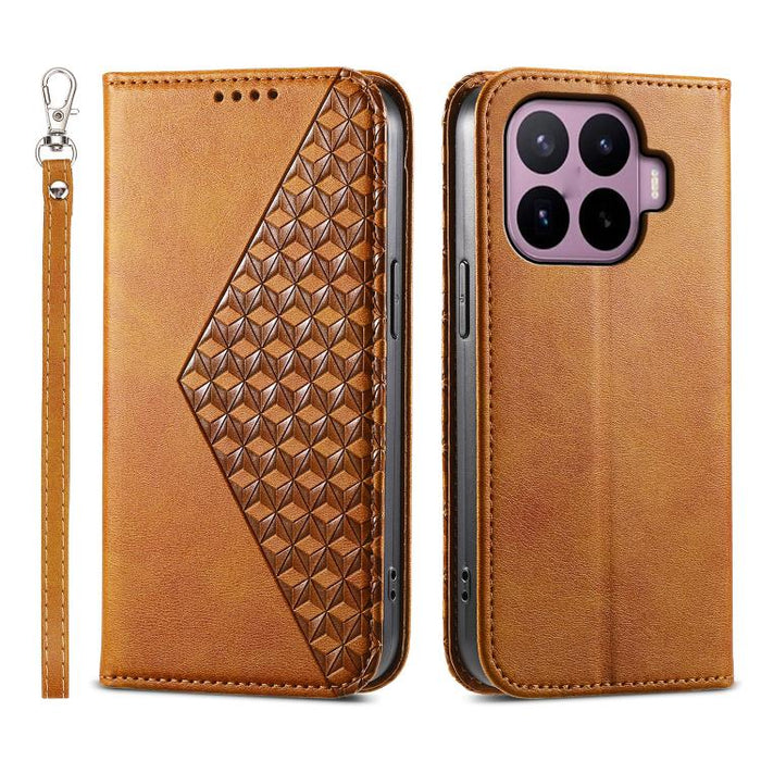 Funda de cuero magnética para teléfono con textura de becerro y cuadrícula cúbica, For Xiaomi 17 Max 5G, For Xiaomi 17T Pro 5G, For Xiaomi 17T 5G, For Xiaomi 17 Pro Max, For Xiaomi 17 Pro, For Xiaomi 17, For Xiaomi 15T Pro 5G, For Xiaomi 15T 5G        ...