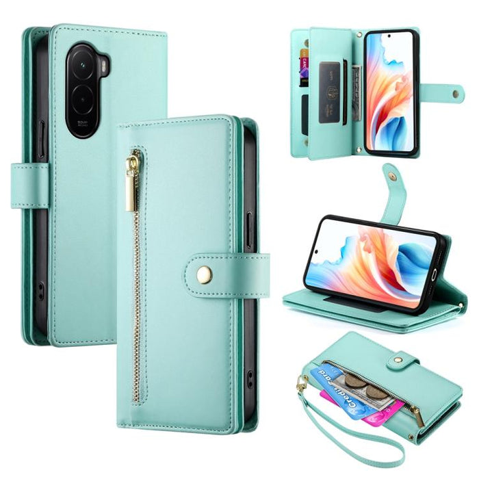 Cartera con cremallera y nueve ranuras para tarjetas, funda de cuero para teléfono, For Xiaomi 17 Max 5G, For Xiaomi 17T Pro 5G, For Xiaomi 17T 5G, For Xiaomi 17 Pro Max, For Xiaomi 17 Pro, For Xiaomi 17, For Xiaomi Poco M7 4G 169mm, For Xiaomi 15T Pro...