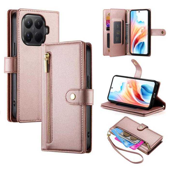 Cartera con cremallera y nueve ranuras para tarjetas, funda de cuero para teléfono, For Xiaomi 17 Max 5G, For Xiaomi 17T Pro 5G, For Xiaomi 17T 5G, For Xiaomi 17 Pro Max, For Xiaomi 17 Pro, For Xiaomi 17, For Xiaomi Poco M7 4G 169mm, For Xiaomi 15T Pro...