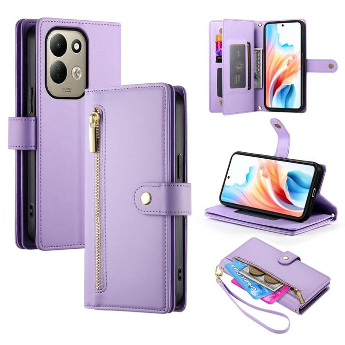 Cartera con cremallera y nueve ranuras para tarjetas, funda de cuero para teléfono, For Xiaomi 17 Max 5G, For Xiaomi 17T Pro 5G, For Xiaomi 17T 5G, For Xiaomi 17 Pro Max, For Xiaomi 17 Pro, For Xiaomi 17, For Xiaomi Poco M7 4G 169mm, For Xiaomi 15T Pro...
