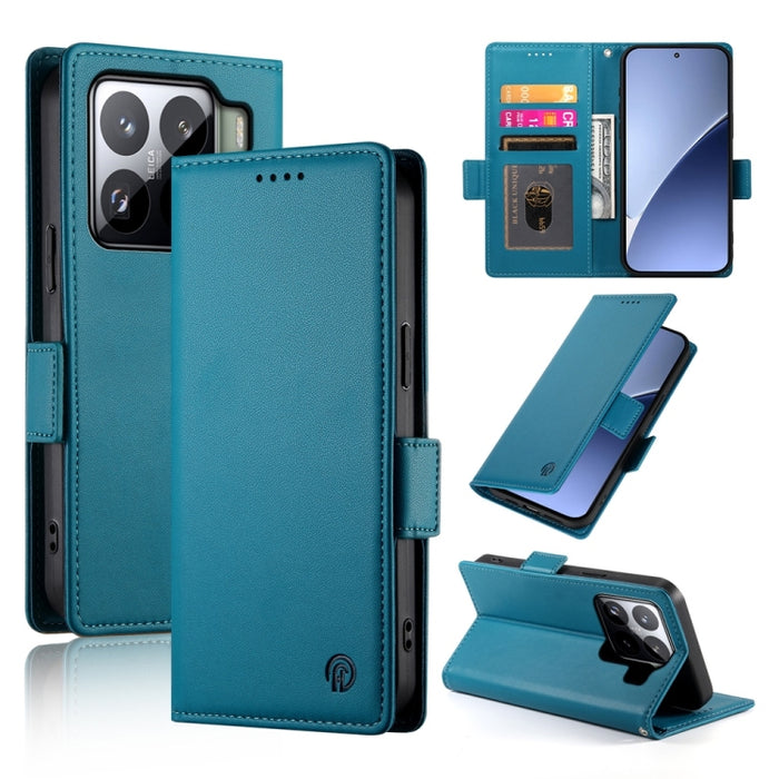 Funda para teléfono de cuero esmerilado con cierre magnético y hebilla lateral, For Xiaomi 15 Ultra, For Xiaomi Poco X7 Pro / Redmi Turbo 4, For Xiaomi 15 Pro, For Xiaomi 15, For Xiaomi 14T Pro, For Xiaomi 14T