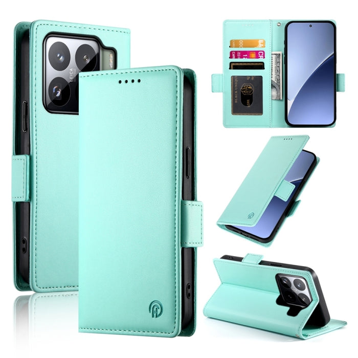 Funda para teléfono de cuero esmerilado con cierre magnético y hebilla lateral, For Xiaomi 15 Ultra, For Xiaomi Poco X7 Pro / Redmi Turbo 4, For Xiaomi 15 Pro, For Xiaomi 15, For Xiaomi 14T Pro, For Xiaomi 14T