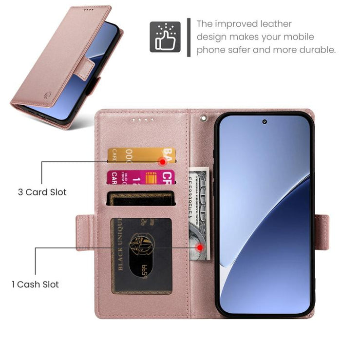 Funda para teléfono de cuero esmerilado con cierre magnético y hebilla lateral, For Xiaomi 15 Ultra, For Xiaomi Poco X7 Pro / Redmi Turbo 4, For Xiaomi 15 Pro, For Xiaomi 15, For Xiaomi 14T Pro, For Xiaomi 14T
