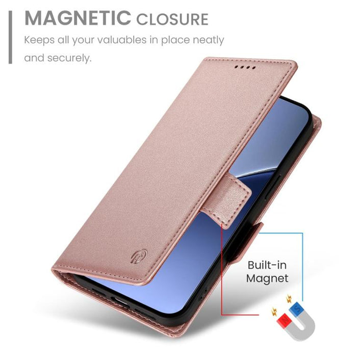 Funda para teléfono de cuero esmerilado con cierre magnético y hebilla lateral, For Xiaomi 15 Ultra, For Xiaomi Poco X7 Pro / Redmi Turbo 4, For Xiaomi 15 Pro, For Xiaomi 15, For Xiaomi 14T Pro, For Xiaomi 14T