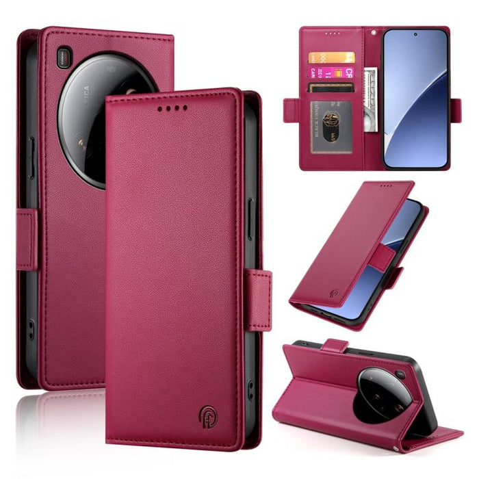 Funda para teléfono de cuero esmerilado con cierre magnético y hebilla lateral, For Xiaomi 15 Ultra, For Xiaomi Poco X7 Pro / Redmi Turbo 4, For Xiaomi 15 Pro, For Xiaomi 15, For Xiaomi 14T Pro, For Xiaomi 14T