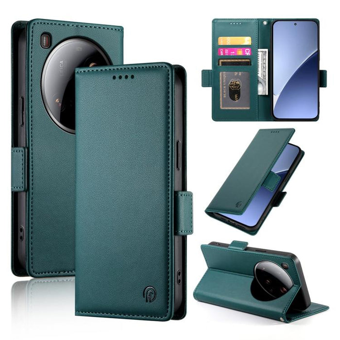 Funda para teléfono de cuero esmerilado con cierre magnético y hebilla lateral, For Xiaomi 15 Ultra, For Xiaomi Poco X7 Pro / Redmi Turbo 4, For Xiaomi 15 Pro, For Xiaomi 15, For Xiaomi 14T Pro, For Xiaomi 14T