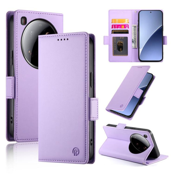 Funda para teléfono de cuero esmerilado con cierre magnético y hebilla lateral, For Xiaomi 15 Ultra, For Xiaomi Poco X7 Pro / Redmi Turbo 4, For Xiaomi 15 Pro, For Xiaomi 15, For Xiaomi 14T Pro, For Xiaomi 14T