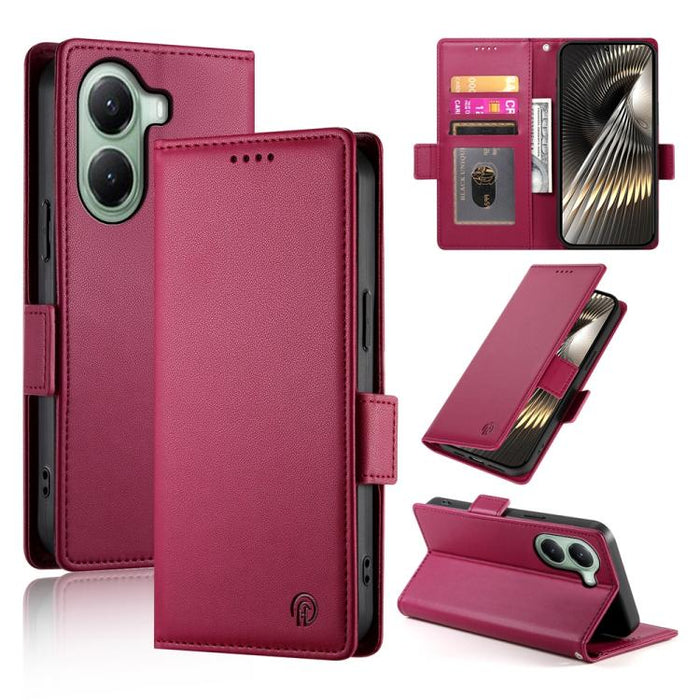 Funda para teléfono de cuero esmerilado con cierre magnético y hebilla lateral, For Xiaomi 15 Ultra, For Xiaomi Poco X7 Pro / Redmi Turbo 4, For Xiaomi 15 Pro, For Xiaomi 15, For Xiaomi 14T Pro, For Xiaomi 14T