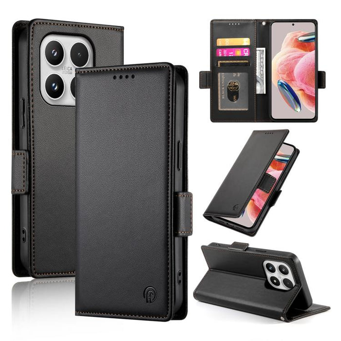Funda para teléfono de cuero esmerilado con cierre magnético y hebilla lateral, For Xiaomi 17 Max 5G, For Xiaomi 17T Pro 5G, For Xiaomi 17T 5G, For Xiaomi Poco X8 Pro 5G / Redmi Turbo 5 5G, For Xiaomi 17 Ultra, For Xiaomi 17 Pro Max, For Xiaomi 17 Pro ...