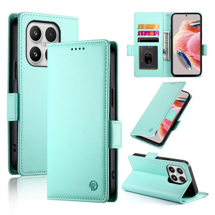 Funda para teléfono de cuero esmerilado con cierre magnético y hebilla lateral, For Xiaomi 17 Max 5G, For Xiaomi 17T Pro 5G, For Xiaomi 17T 5G, For Xiaomi Poco X8 Pro 5G / Redmi Turbo 5 5G, For Xiaomi 17 Ultra, For Xiaomi 17 Pro Max, For Xiaomi 17 Pro ...