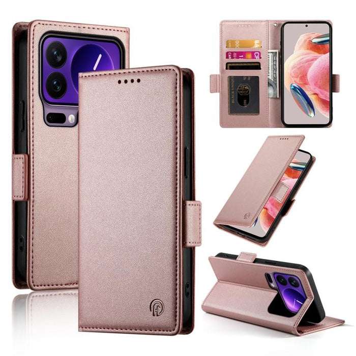 Funda para teléfono de cuero esmerilado con cierre magnético y hebilla lateral, For Xiaomi 17 Max 5G, For Xiaomi 17T Pro 5G, For Xiaomi 17T 5G, For Xiaomi Poco X8 Pro 5G / Redmi Turbo 5 5G, For Xiaomi 17 Ultra, For Xiaomi 17 Pro Max, For Xiaomi 17 Pro ...