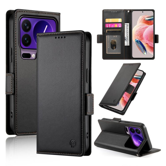 Funda para teléfono de cuero esmerilado con cierre magnético y hebilla lateral, For Xiaomi 17 Max 5G, For Xiaomi 17T Pro 5G, For Xiaomi 17T 5G, For Xiaomi Poco X8 Pro 5G / Redmi Turbo 5 5G, For Xiaomi 17 Ultra, For Xiaomi 17 Pro Max, For Xiaomi 17 Pro ...