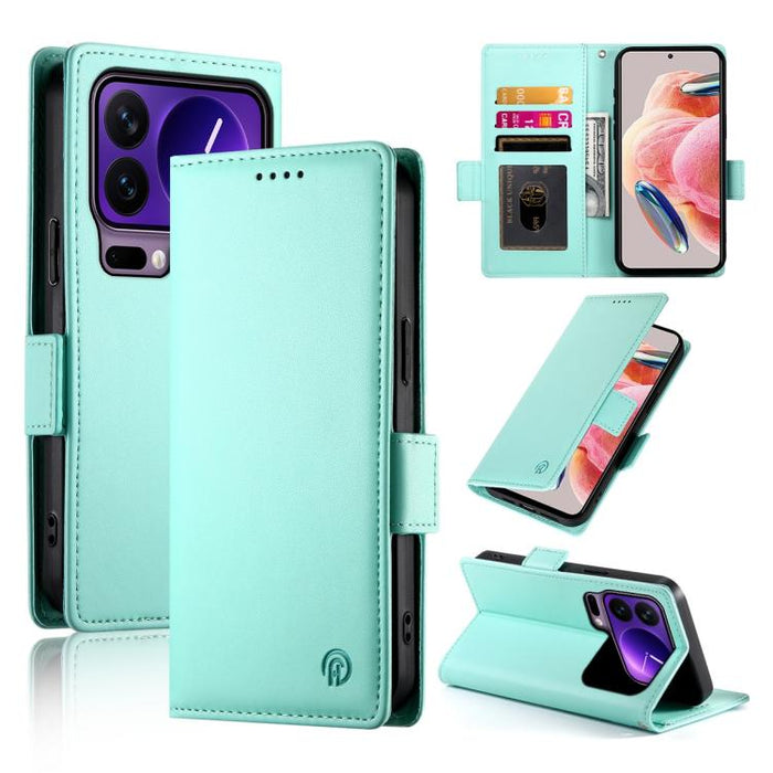 Funda para teléfono de cuero esmerilado con cierre magnético y hebilla lateral, For Xiaomi 17 Max 5G, For Xiaomi 17T Pro 5G, For Xiaomi 17T 5G, For Xiaomi Poco X8 Pro 5G / Redmi Turbo 5 5G, For Xiaomi 17 Ultra, For Xiaomi 17 Pro Max, For Xiaomi 17 Pro ...