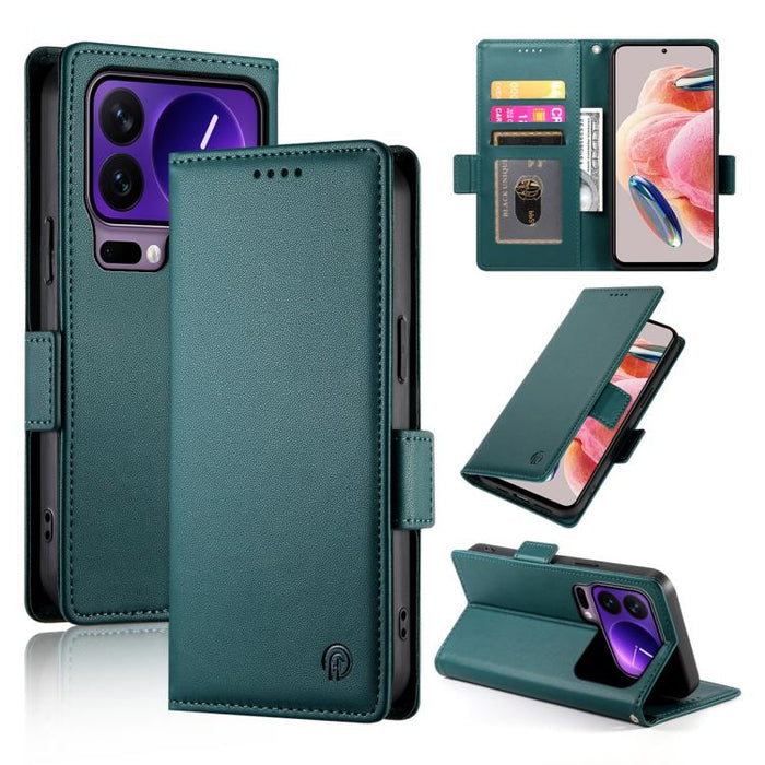 Funda para teléfono de cuero esmerilado con cierre magnético y hebilla lateral, For Xiaomi 17 Max 5G, For Xiaomi 17T Pro 5G, For Xiaomi 17T 5G, For Xiaomi Poco X8 Pro 5G / Redmi Turbo 5 5G, For Xiaomi 17 Ultra, For Xiaomi 17 Pro Max, For Xiaomi 17 Pro ...