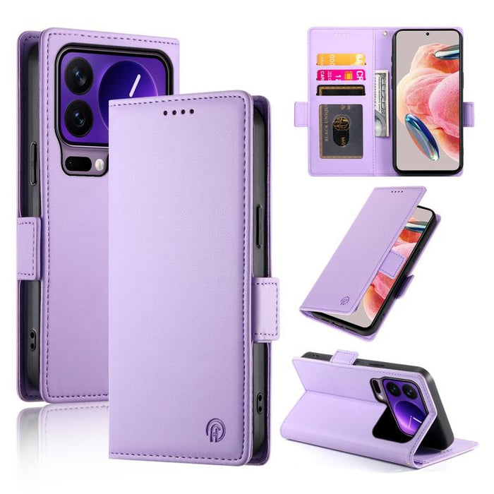 Funda para teléfono de cuero esmerilado con cierre magnético y hebilla lateral, For Xiaomi 17 Max 5G, For Xiaomi 17T Pro 5G, For Xiaomi 17T 5G, For Xiaomi Poco X8 Pro 5G / Redmi Turbo 5 5G, For Xiaomi 17 Ultra, For Xiaomi 17 Pro Max, For Xiaomi 17 Pro ...