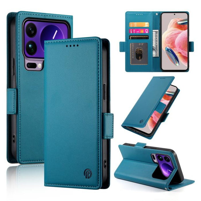 Funda para teléfono de cuero esmerilado con cierre magnético y hebilla lateral, For Xiaomi 17 Max 5G, For Xiaomi 17T Pro 5G, For Xiaomi 17T 5G, For Xiaomi Poco X8 Pro 5G / Redmi Turbo 5 5G, For Xiaomi 17 Ultra, For Xiaomi 17 Pro Max, For Xiaomi 17 Pro ...