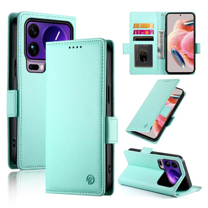 Funda para teléfono de cuero esmerilado con cierre magnético y hebilla lateral, For Xiaomi 17 Max 5G, For Xiaomi 17T Pro 5G, For Xiaomi 17T 5G, For Xiaomi Poco X8 Pro 5G / Redmi Turbo 5 5G, For Xiaomi 17 Ultra, For Xiaomi 17 Pro Max, For Xiaomi 17 Pro ...