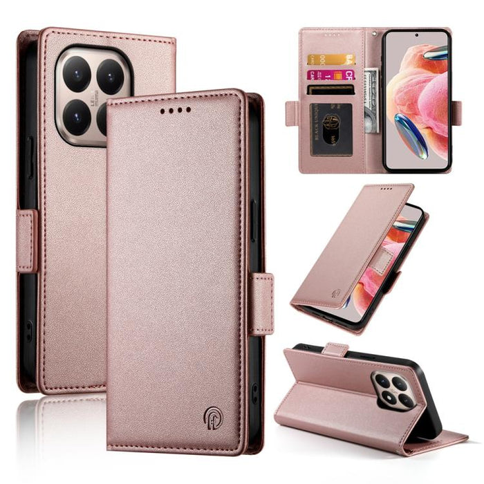 Funda para teléfono de cuero esmerilado con cierre magnético y hebilla lateral, For Xiaomi 15 Ultra, For Xiaomi Poco X7 Pro / Redmi Turbo 4, For Xiaomi 15 Pro, For Xiaomi 15, For Xiaomi 14T Pro, For Xiaomi 14T