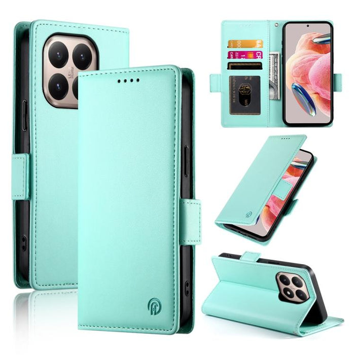 Funda para teléfono de cuero esmerilado con cierre magnético y hebilla lateral, For Xiaomi 15 Ultra, For Xiaomi Poco X7 Pro / Redmi Turbo 4, For Xiaomi 15 Pro, For Xiaomi 15, For Xiaomi 14T Pro, For Xiaomi 14T