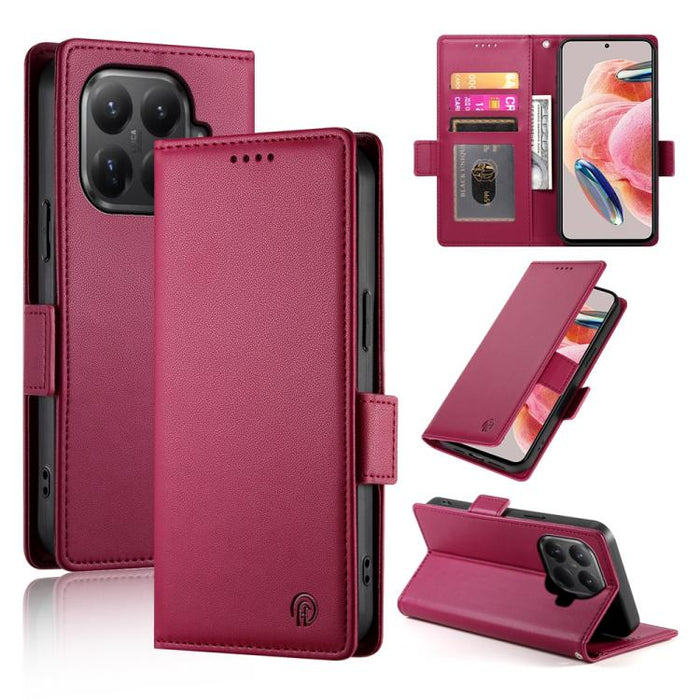 Funda para teléfono de cuero esmerilado con cierre magnético y hebilla lateral, For Xiaomi 17 Max 5G, For Xiaomi 17T Pro 5G, For Xiaomi 17T 5G, For Xiaomi Poco X8 Pro 5G / Redmi Turbo 5 5G, For Xiaomi 17 Ultra, For Xiaomi 17 Pro Max, For Xiaomi 17 Pro ...