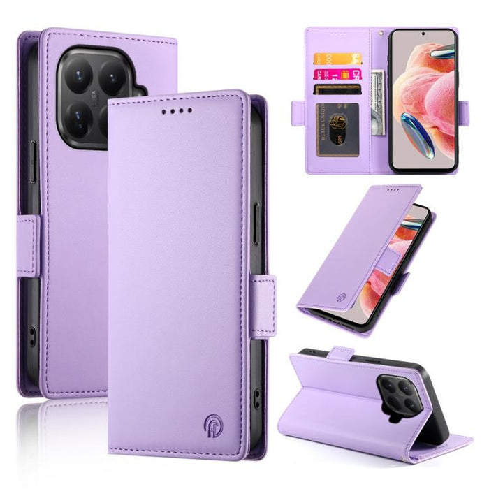 Funda para teléfono de cuero esmerilado con cierre magnético y hebilla lateral, For Xiaomi 17 Max 5G, For Xiaomi 17T Pro 5G, For Xiaomi 17T 5G, For Xiaomi Poco X8 Pro 5G / Redmi Turbo 5 5G, For Xiaomi 17 Ultra, For Xiaomi 17 Pro Max, For Xiaomi 17 Pro ...