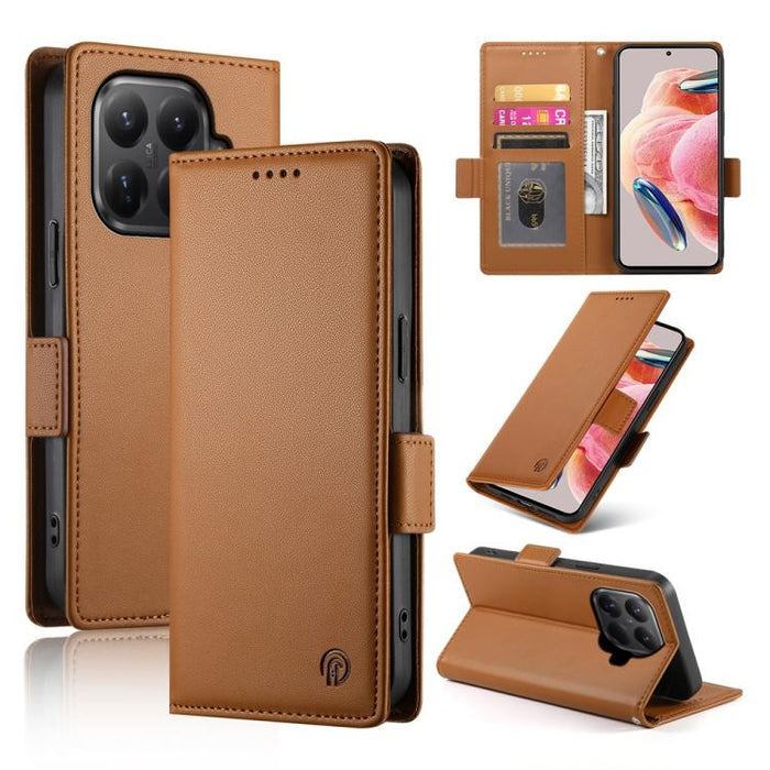 Funda para teléfono de cuero esmerilado con cierre magnético y hebilla lateral, For Xiaomi 17 Max 5G, For Xiaomi 17T Pro 5G, For Xiaomi 17T 5G, For Xiaomi Poco X8 Pro 5G / Redmi Turbo 5 5G, For Xiaomi 17 Ultra, For Xiaomi 17 Pro Max, For Xiaomi 17 Pro ...