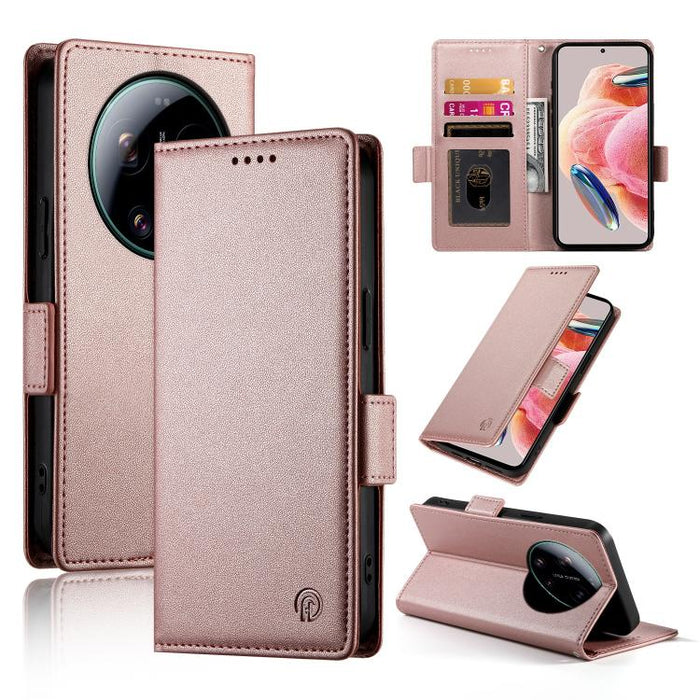 Funda para teléfono de cuero esmerilado con cierre magnético y hebilla lateral, For Xiaomi 17 Max 5G, For Xiaomi 17T Pro 5G, For Xiaomi 17T 5G, For Xiaomi Poco X8 Pro 5G / Redmi Turbo 5 5G, For Xiaomi 17 Ultra, For Xiaomi 17 Pro Max, For Xiaomi 17 Pro ...