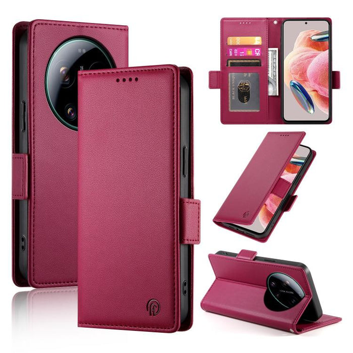 Funda para teléfono de cuero esmerilado con cierre magnético y hebilla lateral, For Xiaomi 17 Max 5G, For Xiaomi 17T Pro 5G, For Xiaomi 17T 5G, For Xiaomi Poco X8 Pro 5G / Redmi Turbo 5 5G, For Xiaomi 17 Ultra, For Xiaomi 17 Pro Max, For Xiaomi 17 Pro ...