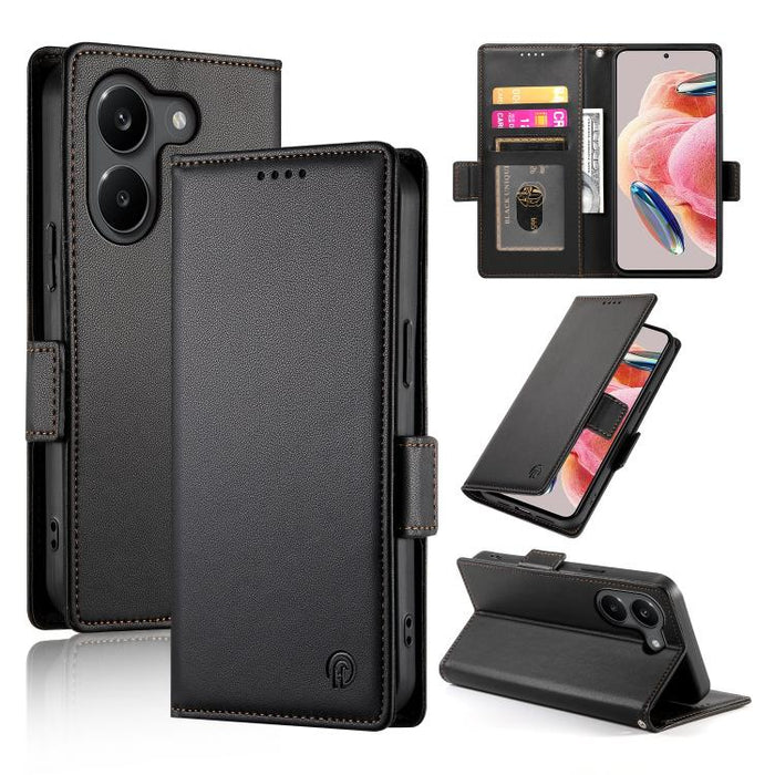 Funda para teléfono de cuero esmerilado con cierre magnético y hebilla lateral, For Xiaomi 17 Max 5G, For Xiaomi 17T Pro 5G, For Xiaomi 17T 5G, For Xiaomi Poco X8 Pro 5G / Redmi Turbo 5 5G, For Xiaomi 17 Ultra, For Xiaomi 17 Pro Max, For Xiaomi 17 Pro ...
