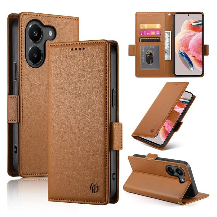 Funda para teléfono de cuero esmerilado con cierre magnético y hebilla lateral, For Xiaomi 17 Max 5G, For Xiaomi 17T Pro 5G, For Xiaomi 17T 5G, For Xiaomi Poco X8 Pro 5G / Redmi Turbo 5 5G, For Xiaomi 17 Ultra, For Xiaomi 17 Pro Max, For Xiaomi 17 Pro ...