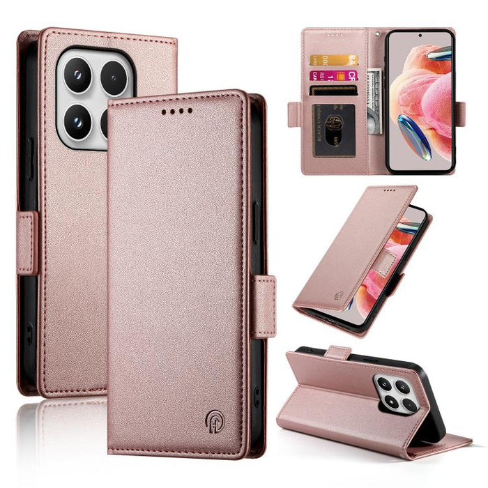 Funda para teléfono de cuero esmerilado con cierre magnético y hebilla lateral, For Xiaomi 17 Max 5G, For Xiaomi 17T Pro 5G, For Xiaomi 17T 5G, For Xiaomi Poco X8 Pro 5G / Redmi Turbo 5 5G, For Xiaomi 17 Ultra, For Xiaomi 17 Pro Max, For Xiaomi 17 Pro ...
