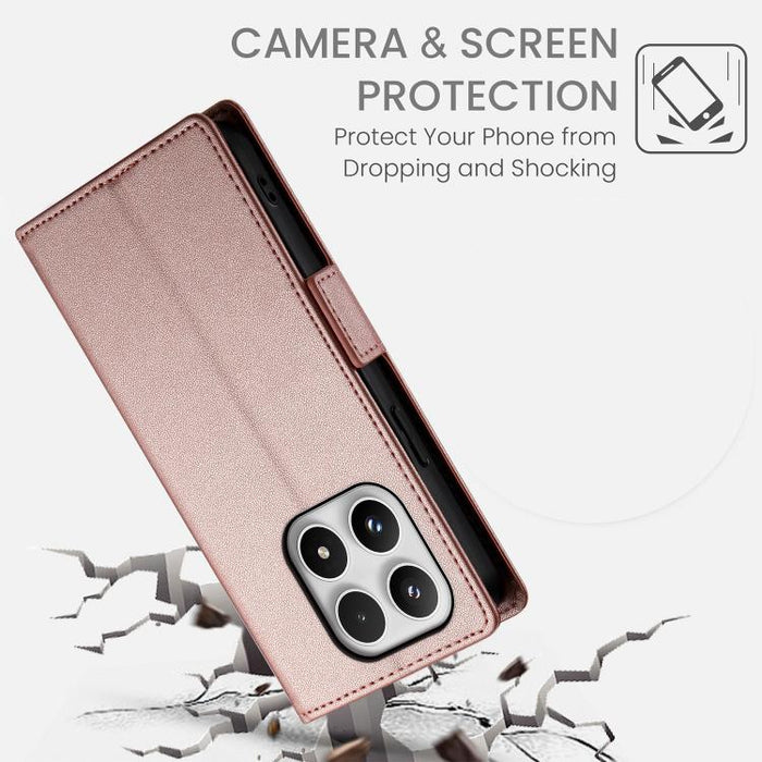 Funda para teléfono de cuero esmerilado con cierre magnético y hebilla lateral, For Xiaomi 17 Max 5G, For Xiaomi 17T Pro 5G, For Xiaomi 17T 5G, For Xiaomi Poco X8 Pro 5G / Redmi Turbo 5 5G, For Xiaomi 17 Ultra, For Xiaomi 17 Pro Max, For Xiaomi 17 Pro ...