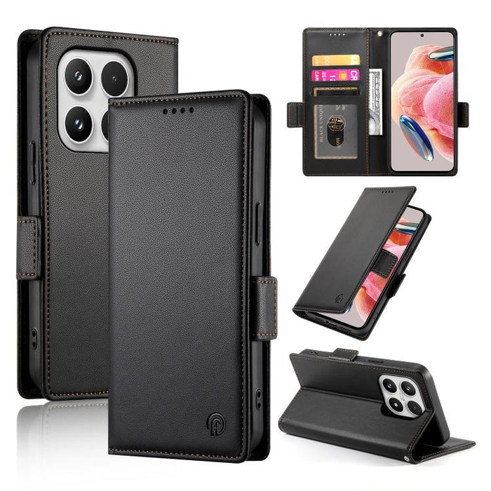 Funda para teléfono de cuero esmerilado con cierre magnético y hebilla lateral, For Xiaomi 17 Max 5G, For Xiaomi 17T Pro 5G, For Xiaomi 17T 5G, For Xiaomi Poco X8 Pro 5G / Redmi Turbo 5 5G, For Xiaomi 17 Ultra, For Xiaomi 17 Pro Max, For Xiaomi 17 Pro ...