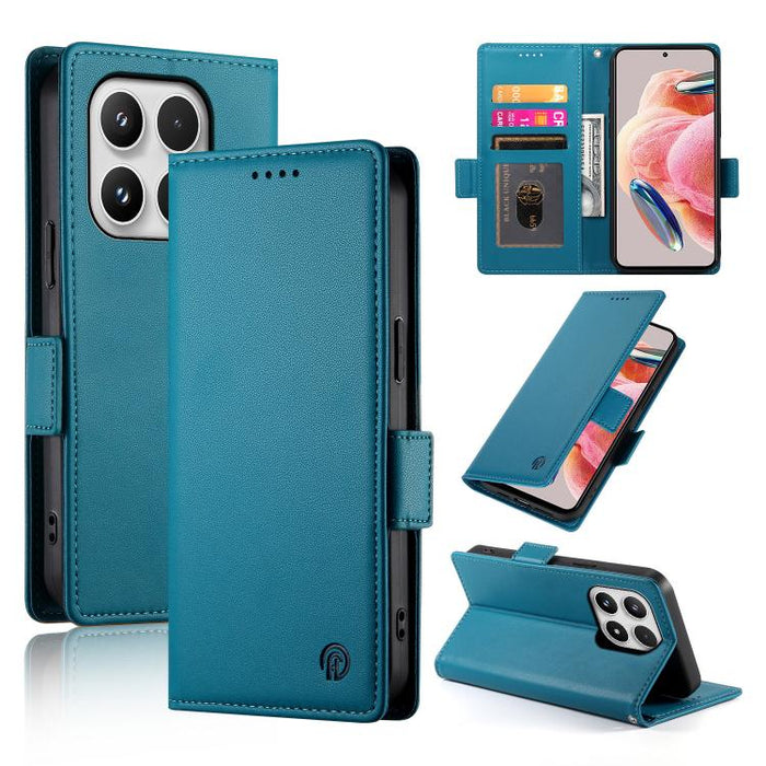 Funda para teléfono de cuero esmerilado con cierre magnético y hebilla lateral, For Xiaomi 17 Max 5G, For Xiaomi 17T Pro 5G, For Xiaomi 17T 5G, For Xiaomi Poco X8 Pro 5G / Redmi Turbo 5 5G, For Xiaomi 17 Ultra, For Xiaomi 17 Pro Max, For Xiaomi 17 Pro ...