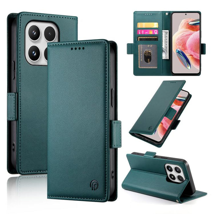 Funda para teléfono de cuero esmerilado con cierre magnético y hebilla lateral, For Xiaomi 17 Max 5G, For Xiaomi 17T Pro 5G, For Xiaomi 17T 5G, For Xiaomi Poco X8 Pro 5G / Redmi Turbo 5 5G, For Xiaomi 17 Ultra, For Xiaomi 17 Pro Max, For Xiaomi 17 Pro ...