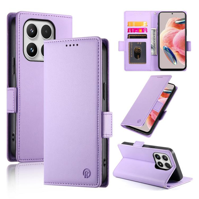 Funda para teléfono de cuero esmerilado con cierre magnético y hebilla lateral, For Xiaomi 17 Max 5G, For Xiaomi 17T Pro 5G, For Xiaomi 17T 5G, For Xiaomi Poco X8 Pro 5G / Redmi Turbo 5 5G, For Xiaomi 17 Ultra, For Xiaomi 17 Pro Max, For Xiaomi 17 Pro ...