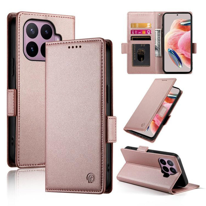 Funda para teléfono de cuero esmerilado con cierre magnético y hebilla lateral, For Xiaomi 17 Max 5G, For Xiaomi 17T Pro 5G, For Xiaomi 17T 5G, For Xiaomi Poco X8 Pro 5G / Redmi Turbo 5 5G, For Xiaomi 17 Ultra, For Xiaomi 17 Pro Max, For Xiaomi 17 Pro ...