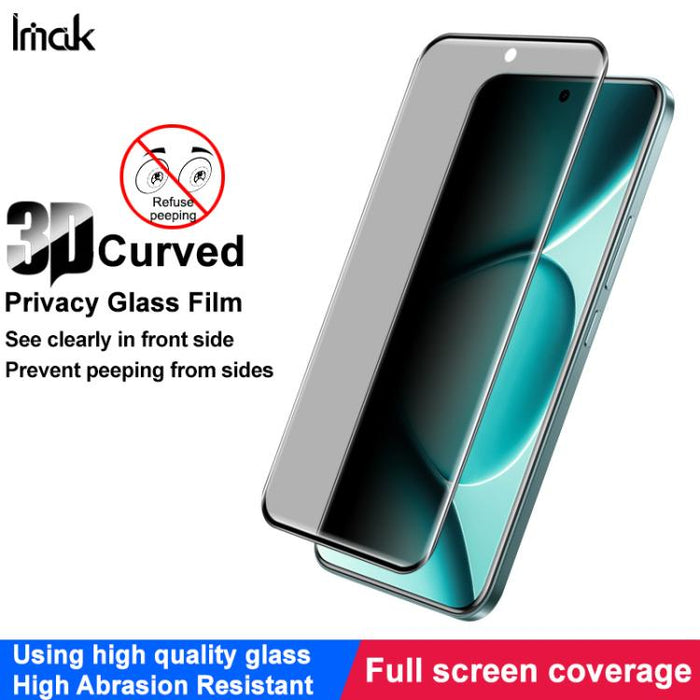 Película de vidrio templado de pantalla completa con privacidad curvada 3D de imak, For Redmi Note 15 Pro+ 5G Global 163.3mm, For Redmi Note 15 4G Global 164mm, For Redmi Note 15 Pro 4G Global 163.2mm, For Redmi Note 15 5G Global 164mm                 ...