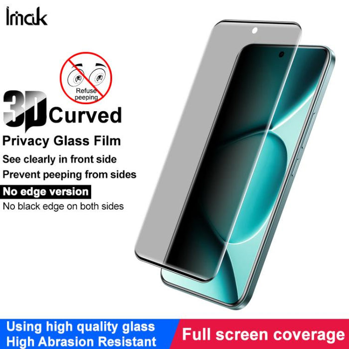 Película de vidrio templado de pantalla completa con protección de privacidad 3D curvada sin bordes de imak, For Redmi Note 15 Pro+ 5G Global 163.3mm, For Redmi Note 15 4G Global 164mm, For Redmi Note 15 Pro 4G Global 163.2mm                           ...