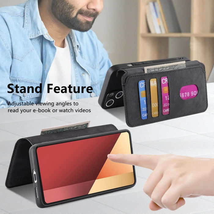 CaseNeo MagSafe RFID - Funda de cuero retro antirrobo para teléfono, For Redmi Note 13 Pro 4G, For Redmi 13C 4G / 13R, For Redmi Note 13 4G, For Redmi Note 13 Pro 5G, For Redmi Note 13 5G, For Redmi Note 13 Pro+ 5G, For Redmi Note 12 4G Global         ...