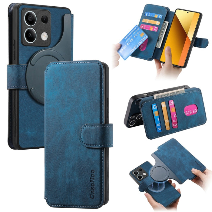 CaseNeo MagSafe RFID - Funda de cuero retro antirrobo para teléfono, For Redmi Note 13 Pro 4G, For Redmi 13C 4G / 13R, For Redmi Note 13 4G, For Redmi Note 13 Pro 5G, For Redmi Note 13 5G, For Redmi Note 13 Pro+ 5G, For Redmi Note 12 4G Global         ...