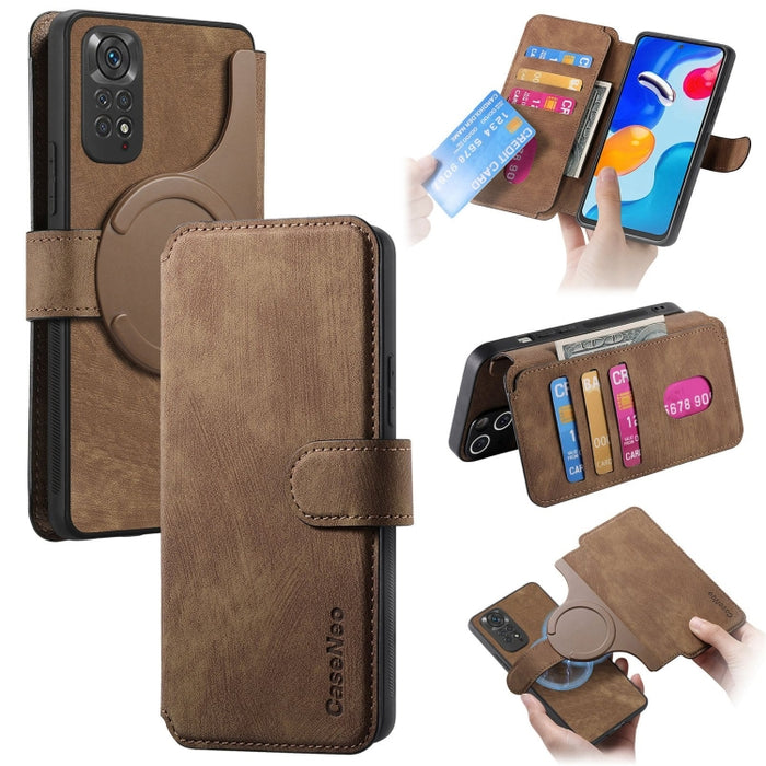 CaseNeo MagSafe RFID - Funda de cuero retro antirrobo para teléfono, For Redmi Note 13 Pro 4G, For Redmi 13C 4G / 13R, For Redmi Note 13 4G, For Redmi Note 13 Pro 5G, For Redmi Note 13 5G, For Redmi Note 13 Pro+ 5G, For Redmi Note 12 4G Global         ...